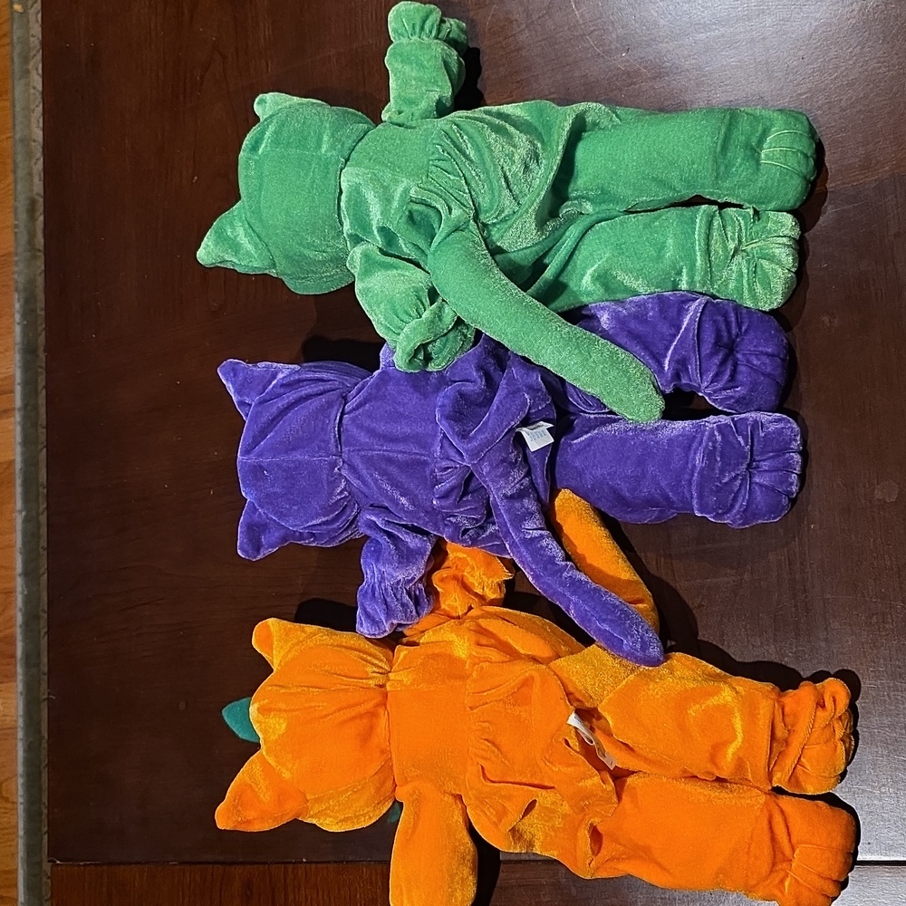 Trio Halloween Themed Plush Bear, Pumpkin, Pumpkin Face, And Moon &Star - Picture 8 of 9